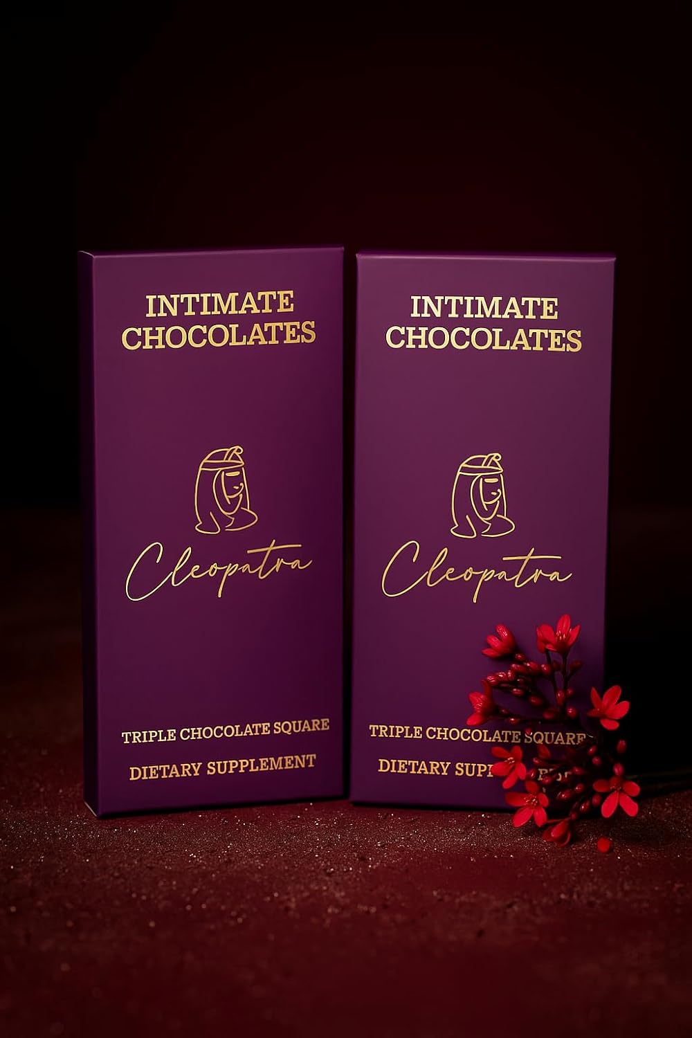 Cleopatra Dark Chocolate for Couples | Boost Mood, Vitality & Desire | Romantic Gift for Men & Women | Perfect for Honeymoon, Girlfriend, Boyfriend, Anniversary & Special Moments (Pack of 2, Milk Chocolate)