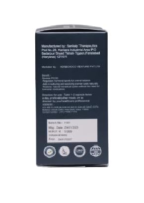 GYNO HERBS Ayurvedic Health Supplement for PCOD, PCOS | Helps in PCOD & Balances Hormones Women's Health Supplements, 60 Capsule