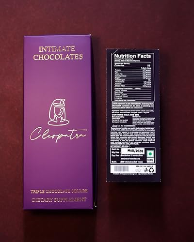 Cleopatra Chocolate For Couples Uplifting Mood, Vitality, More Desire & Enjoyment Best Gift Set Ideal For Men & Women, Vegetarian And Gluten-Free 60g (Pack of 1)|B0DJBQC3ZY