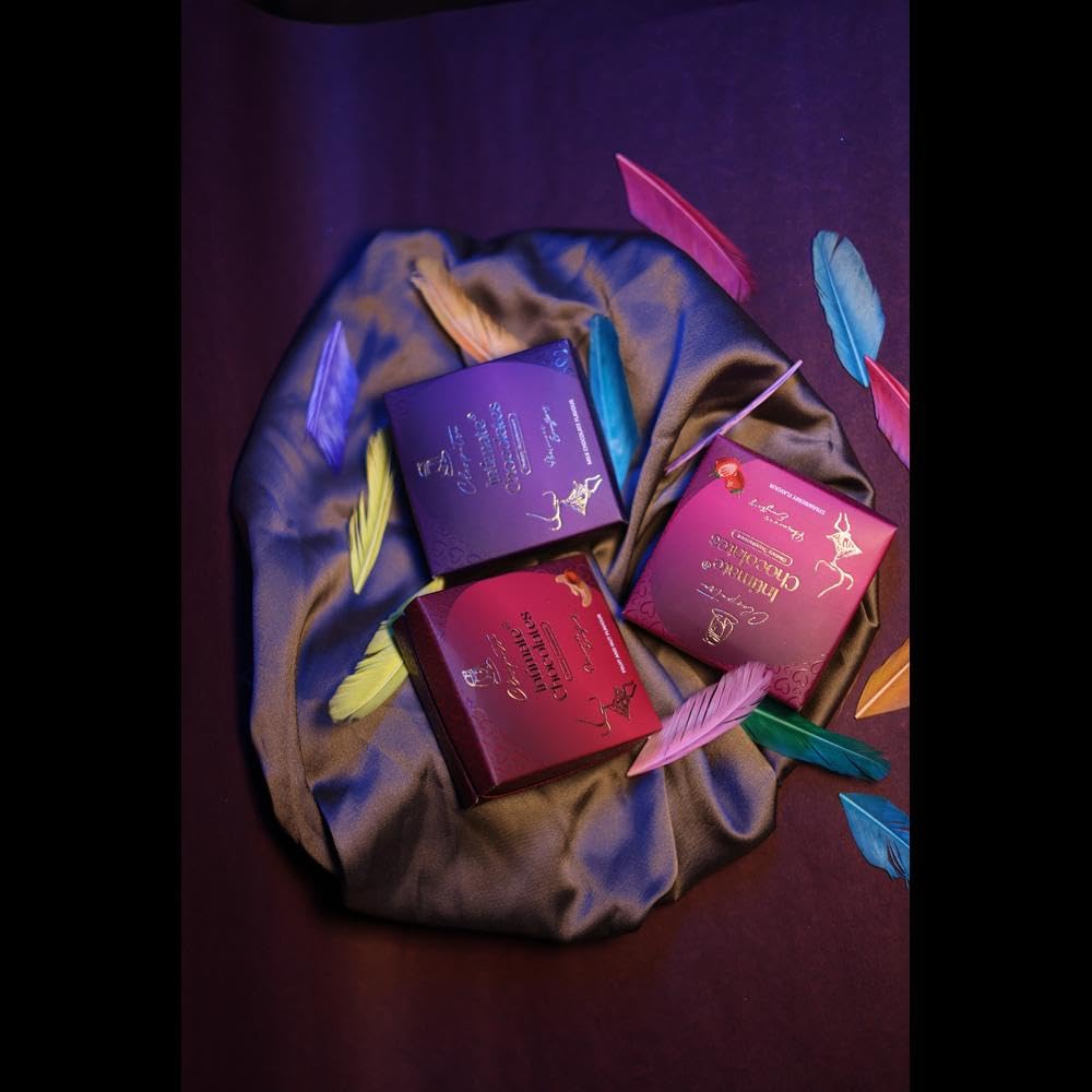Cleopatra Dark Chocolates for Couples | Boost Mood, Vitality & Desire | Honeymoon, Gift for Girlfriend, Boyfriend, Men & Women | Milk, Fruit & Nut, Strawberry Combo Pack