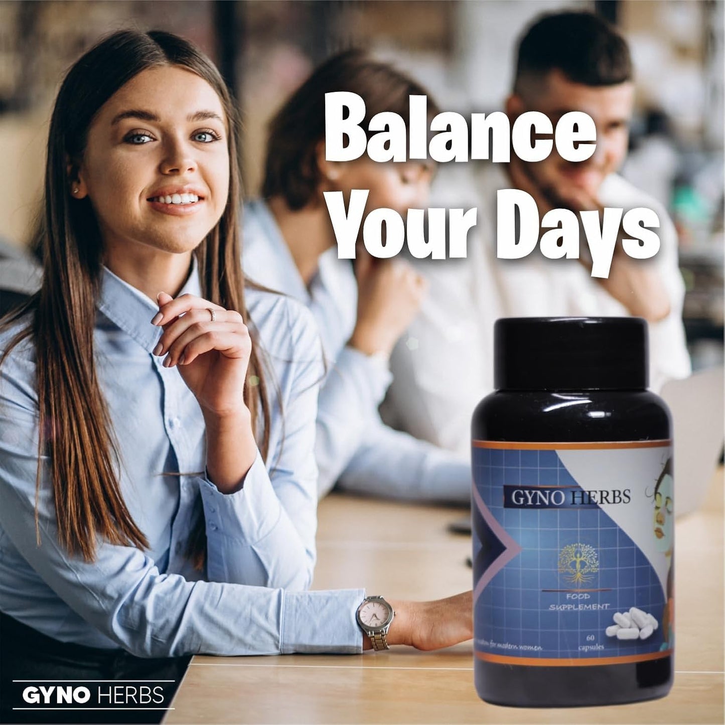 GYNO HERBS Ayurvedic Health Supplement for PCOD, PCOS | Helps in PCOD & Balances Hormones Women's Health Supplements, 60 Capsule