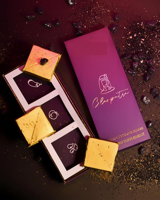 Cleopatra Dark Chocolate for Couples | Share Sweet Moments Together Romantic Gift Set for Him & Her – Perfect for Honeymoon, Anniversary & Special Occasions. Includes 2 Packs of Premium Milk Chocolate